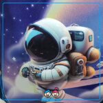 خرید کوله مدرسه مدل فضانورد