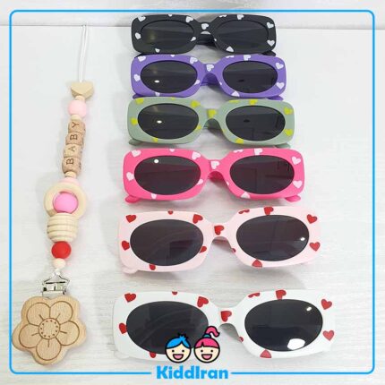 عینک آفتابی بچگانه دخترانه قلبی