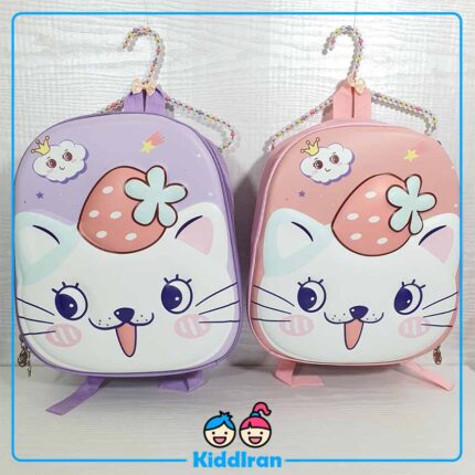 کوله پشتی مهد کودک دخترانه طرح گربه